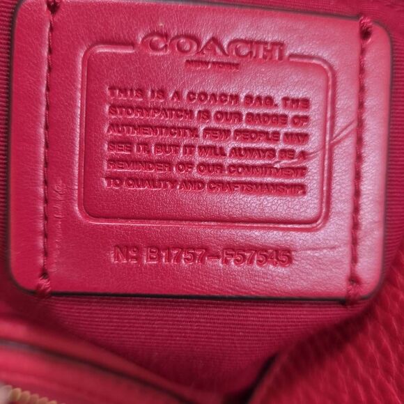 Coach Lexy Pebbled Leather Shoulder Bag - Matching Wallet + Checkbook Cover Incl - Picture 12 of 16